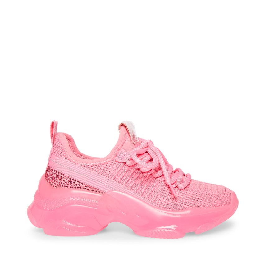 Pink Steve Madden Jmaxima Neon Kids\' Sneakers | PH 6391MNE